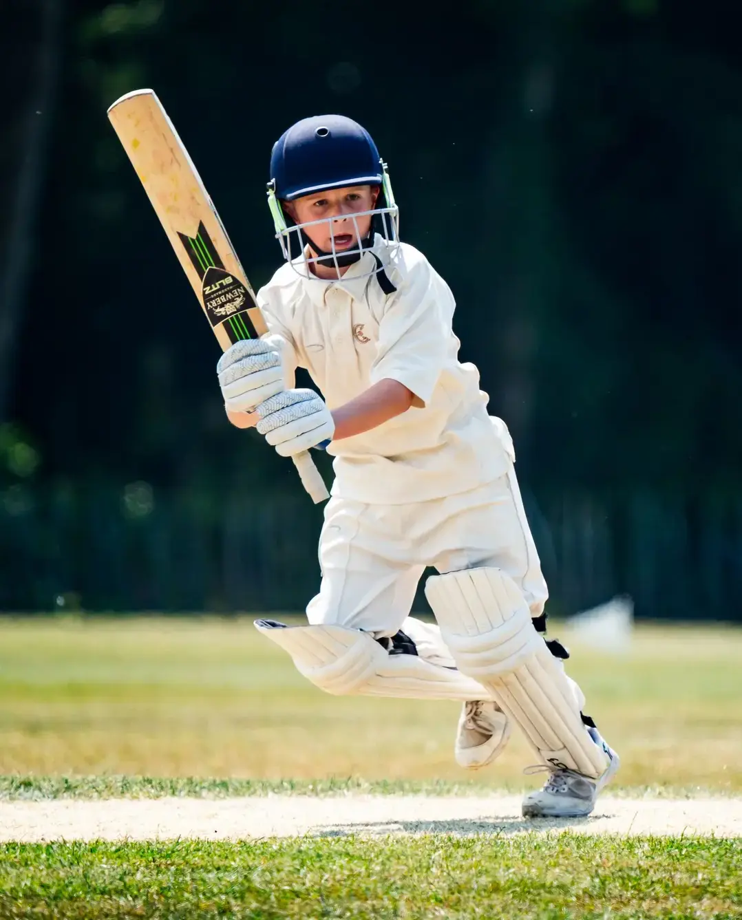 Embley prep pupil playing cricket