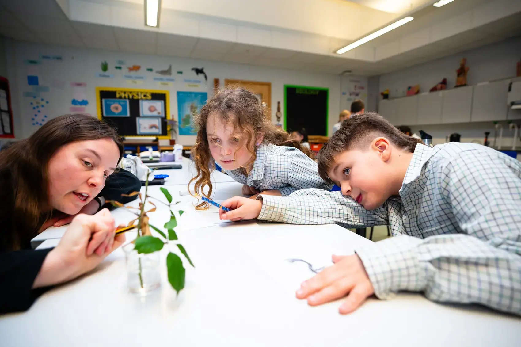 Prep pupils in science class