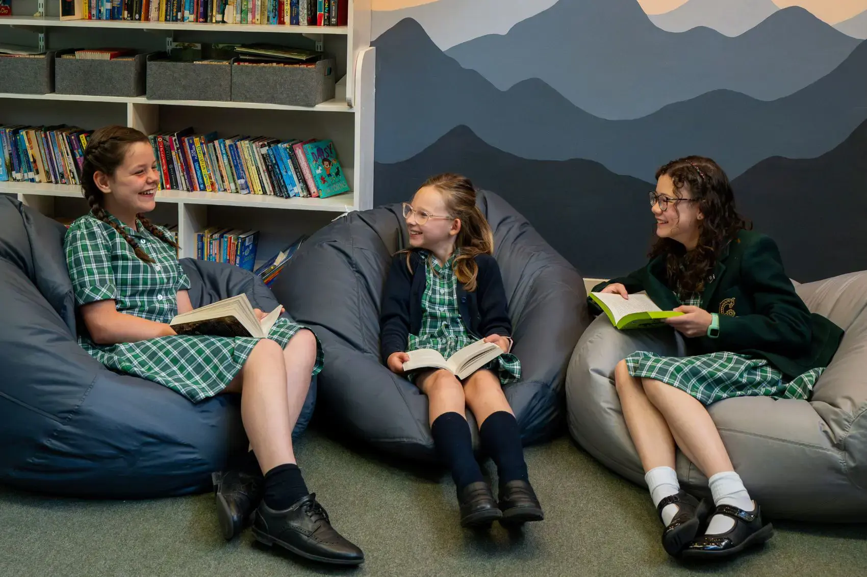 Pupils in the Prep library